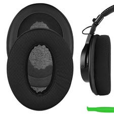 Geekria Mesh Fabric Ear Pads for Sony MDR-7506, MDR-V6 Headphones Black 