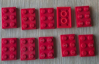 Lego 10 x Platte 2x3 rot 3021 Basic Bauplatte Grundplatte Zubehör