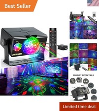 Party Lights Dj Disco Light Disco Ball Stage Strobe Lights LED Projector Soun...