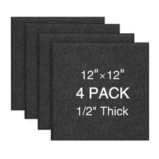 4 Pack 12X12 Felt Cork Board Tiles Bulletin Pin Board for Wall with Self-Adhesiv