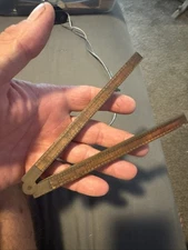 Antique STANLEY No 62 1/2 RULE RULER sweetheart era 1920-35 Folding Brass Boxwoo