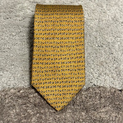 Robert Talbott Gold Geometric Silk Hand Sewn Men's Neck Tie  58 X 4
