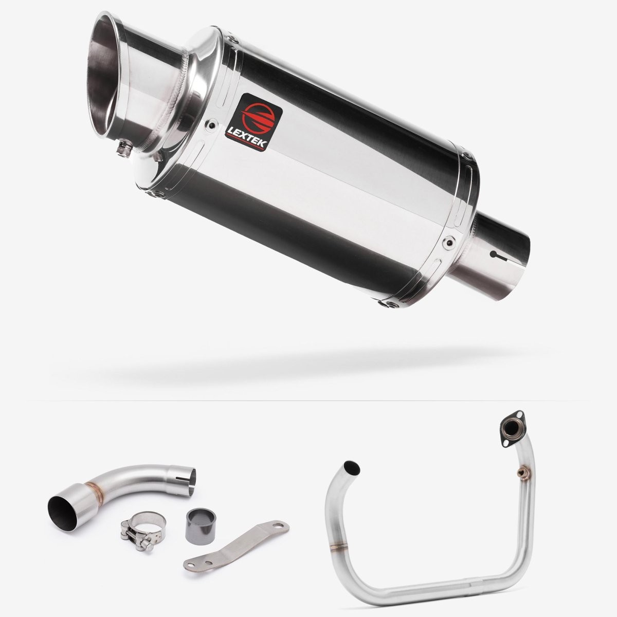 Lextek Stainless Steel YP4 Stubby Exhaust System 200mm Exhaust System Silencer