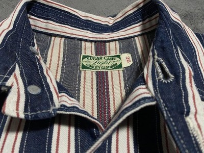 ジャケット・アウター SUGAR CANE / denim coverall jacket Sugar Cane Jacket Men's Mixed Denim Panel Colour Block Jean Jacket