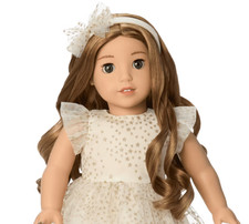 AG Authentic, Janie Jack, Sparkly Cream Celebration Dress, for 18" Dolls
