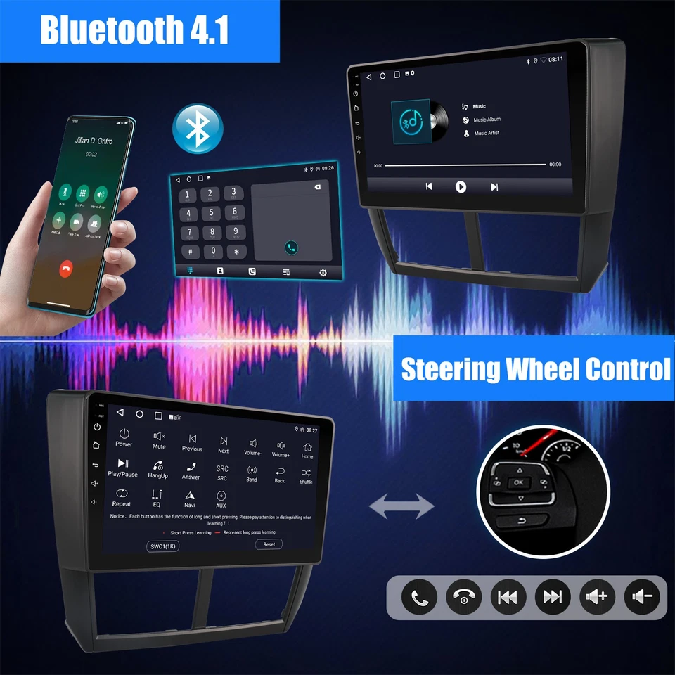 Radio estéreo de coche Android 14 WIFI CarPlay para Subaru Forester Impreza 2007-2013 Foto 4 de 4