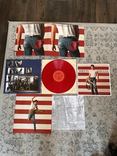 Bruce Springsteen Born in the USA 40th Anniversary Red Vinyl LP Record Gatefold
