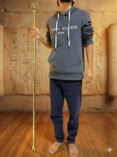 Gold Ankh Key of life Ritual Staff Egyptian Life Symbol Ceremonial Mythic Decor