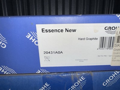 GROHE 20431A0A 8'' WIDESPREAD HARD GRAPHITE ESSENCE NEW 2 HANDLE BATHROOM FAUCET