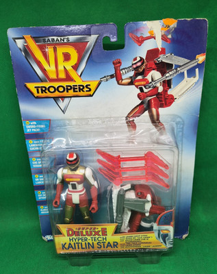 KENNER 1995 - SABAN'S VR TROOPERS - SUPER DELUXE HYPER TECH KAITLIN STAR - NEU