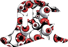 WD Custom Pickguard For Music Man 2016-2018 Cutlass Bass #GHA01 Red Eye Graphic