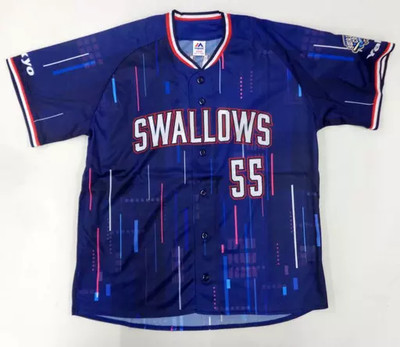 Swallows ユニフォーム MURAKAMI 55 MEDIUM 2020-2025 Tokyo Yakult Swallows Replica Jersey Home Murakami