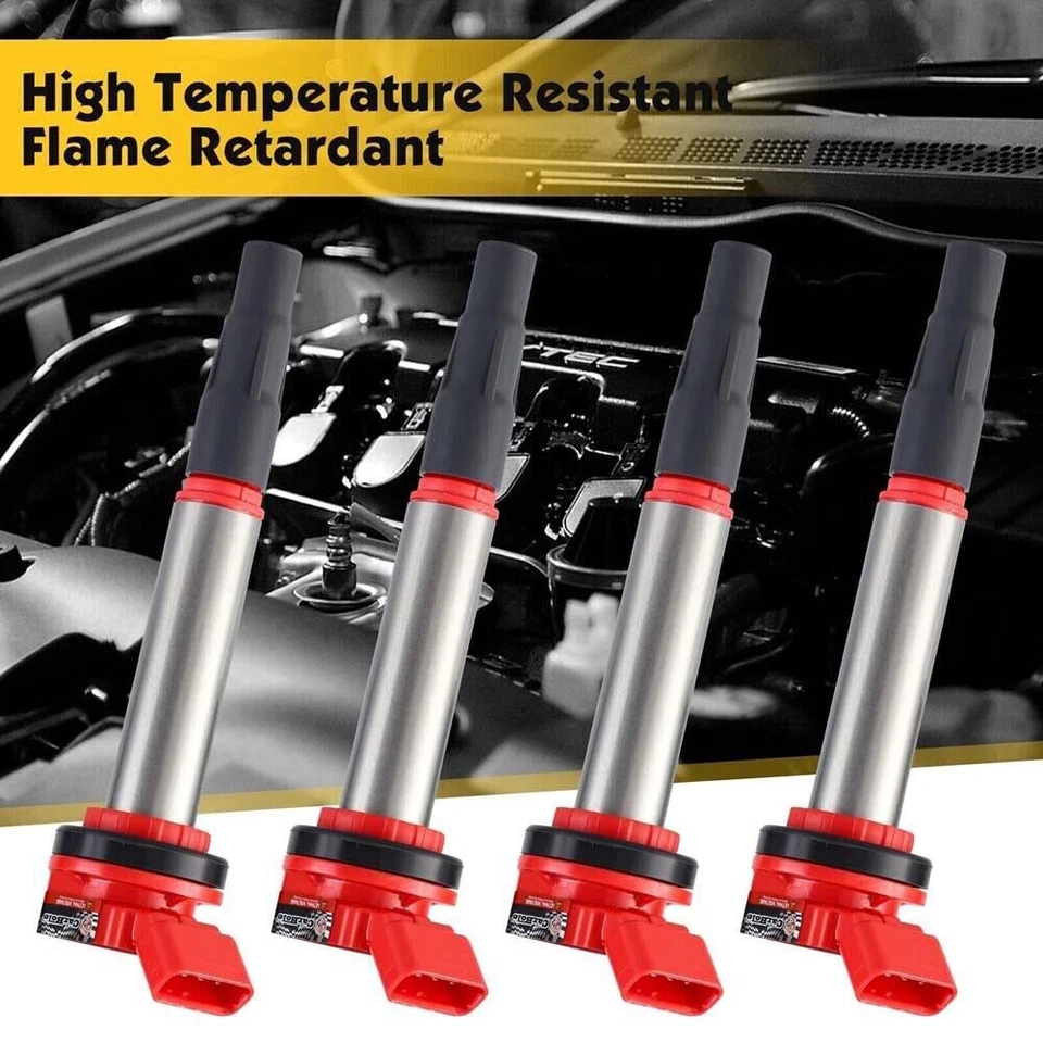 4 Pack Ignition Coils 90919-02258 673-1310 For Toyota Corolla Prius Lexus CT200h — 第 2/4 张图片