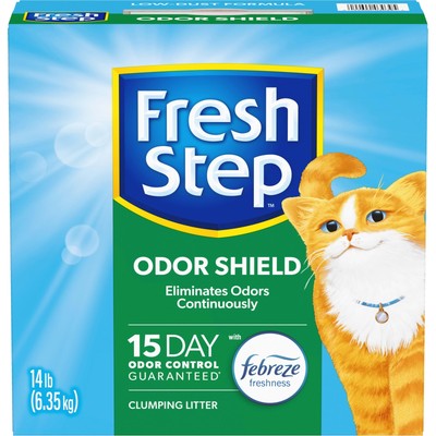 Fresh Step Odor Shield Clumping Litter With Febreze Freshness Continuous Cat ...