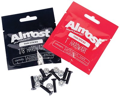 Almost Skateboards 7/8 or 1'' Allen Head Thai Stick Skateboard Bolt Hardware Set