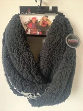 CuddlDuds, CUDDL DUDS, REVERSIBLE INFINITY SCARF, Black/Snow Leopard Womens
