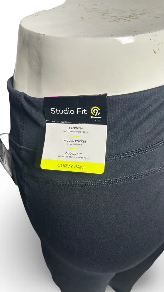 C9 Champion Girl's Duo Dry Warm Shrink Resistant Black Fleece Pant studio fit - Image 2 of 4