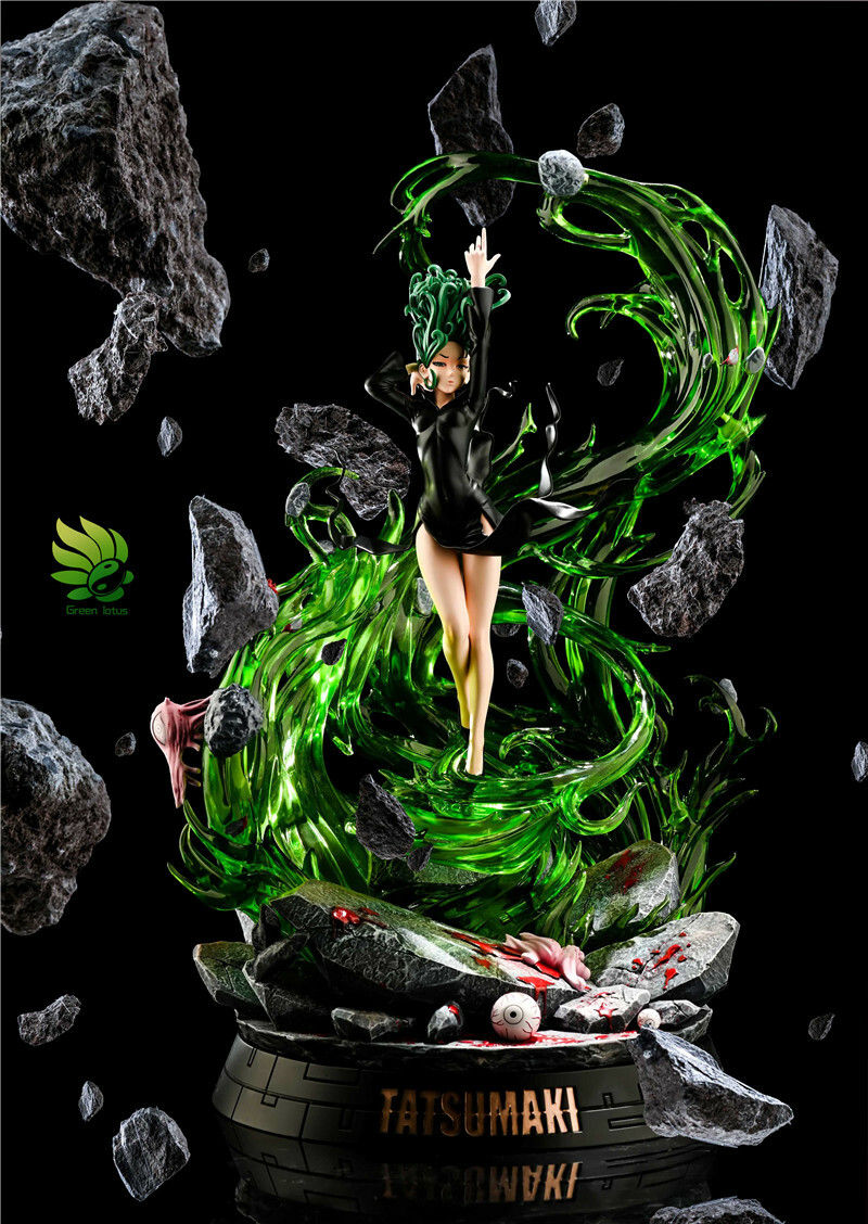 ONE PUNCH-MAN Senritsu no Tatsumaki Statue Resin Green Lotus Model