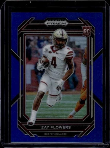 2023 Panini Prizm Draft Picks #143 Zay Flowers Prizms Blue #/199
