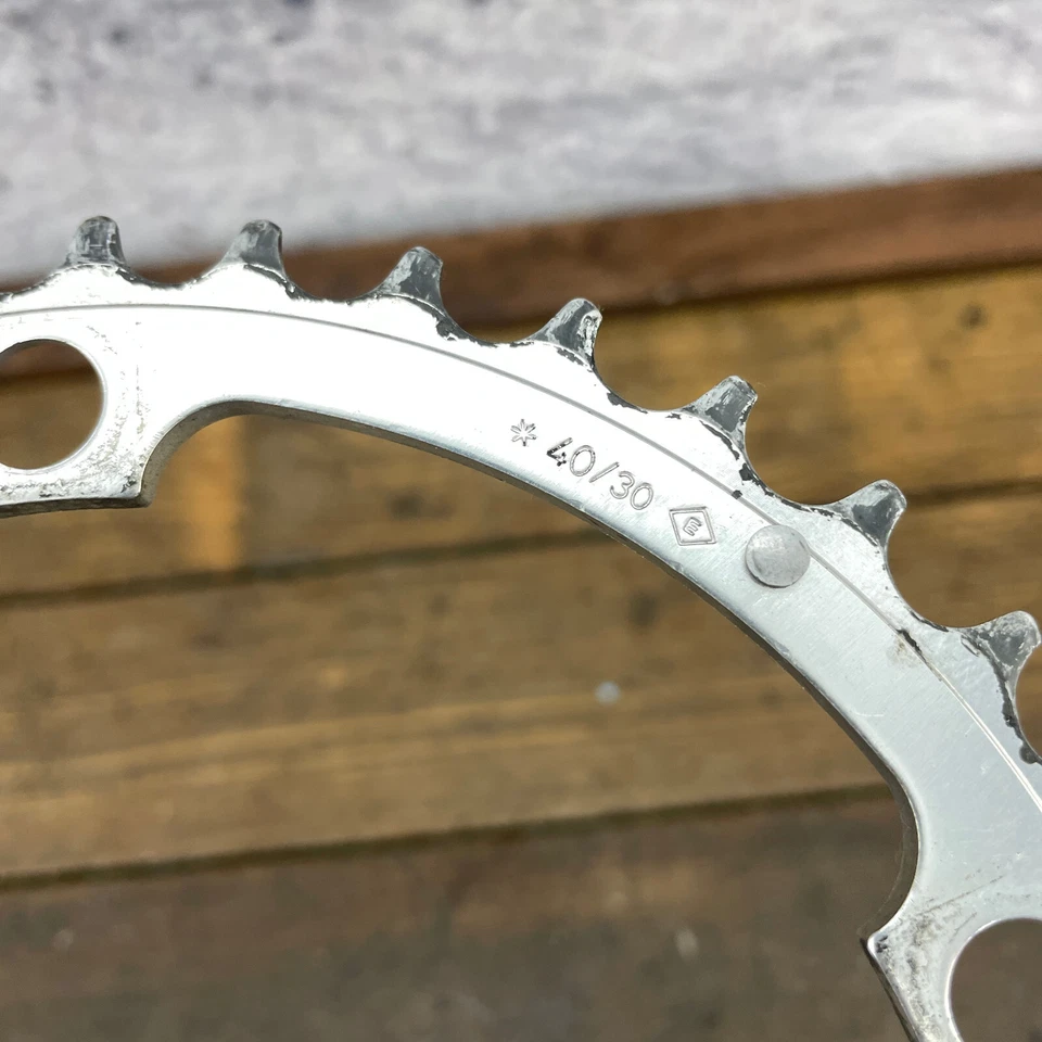 Vintage Campagnolo 40 Anel de Corrente de Dentes 40t 135 BCD PEÇAS 40/30 Brev Itália C4 - Imagem 3 de 4