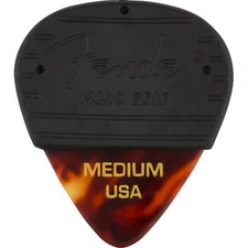 Fender Mojo Grip 351 Celluloid Guitar Picks, Medium, Tortoise Shell, 3-Pack