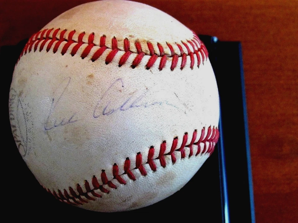 RICHIE ASHBURN PHILLIES WHIZ KID HOF FIRMADO AUTO WARREN GILES ONL BÉISBOL JSA Foto 2 de 4