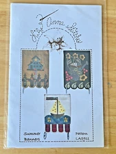 Lily Anna Stitches SUMMER BANNERS Wool Applique Pattern LAS911 Primitive