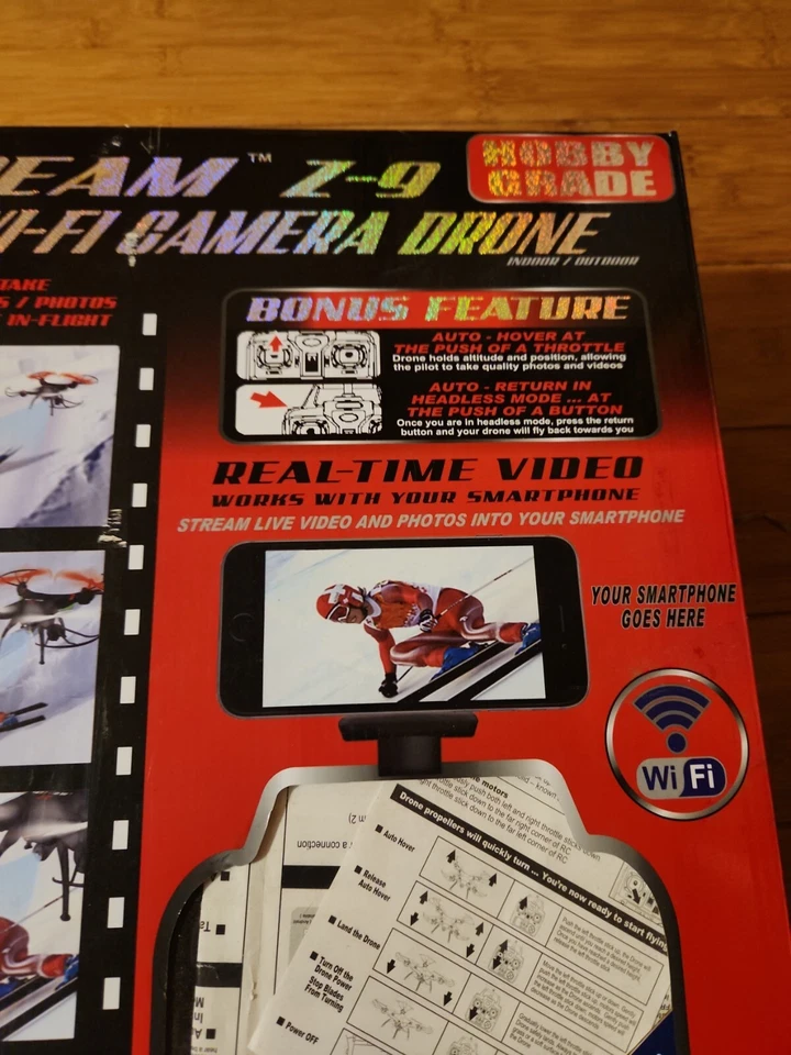 Swift Stream Z-9 Wifi Camera Remote Control Drone - 2.4 GHz Black Hobby Grade - Image 2 of 4