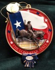 2009 Danbury Mint RODEO Ceramic Christmas Texas State Ornament New In Box LOOK — photo 1