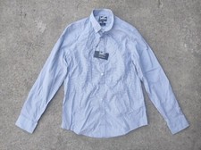 Jeff Banks Brit Luxury Blue Long Sleeve Formal Shirt. Size 16