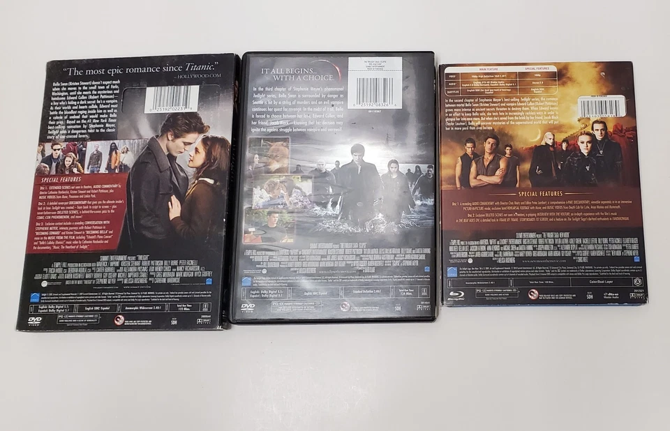 Twilight Saga DVD Collection Lot of 5 Disc Movie Set Bundle With Case. Good Cond - Image 3 of 4