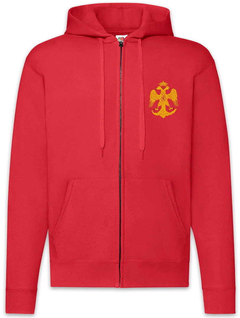 Byzantium Eagle Flag I Zipper Hoodie Rome Empire Byzanz Roman Legion Symbol Logo