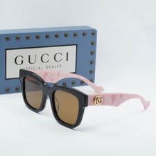 GUCCI GG0998S 005 Black/Pink/Brown 52-21-145 Sunglasses New Authentic