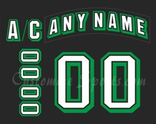 NCAA North Dakota Customized Number Kit For 2004-2006 Black Hockey Uniform