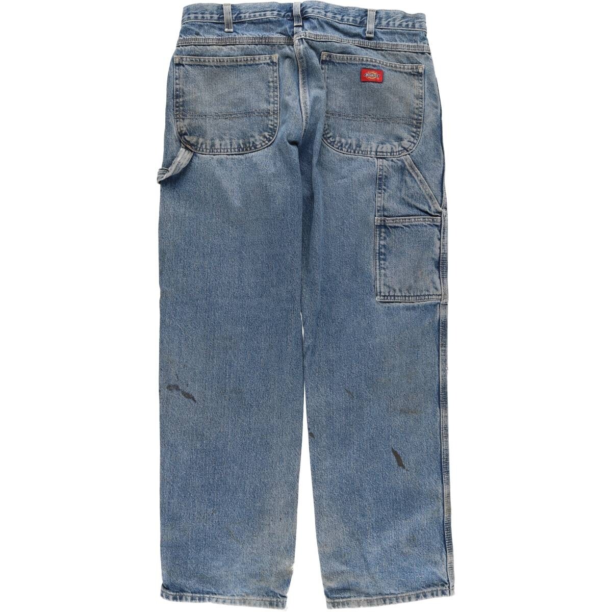 パンツ Dickies bleach wide painter denim Dickies denim painter pants for men, equivalent to W35