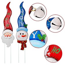 Christmas Outdoor Garden Snowman Santa Claus Yard Signs with Stake Decor JQ