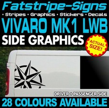 to fit VAUXHALL VIVARO LWB COMPASS GRAPHICS STICKERS DECALS CAMPER VAN DAY VAN