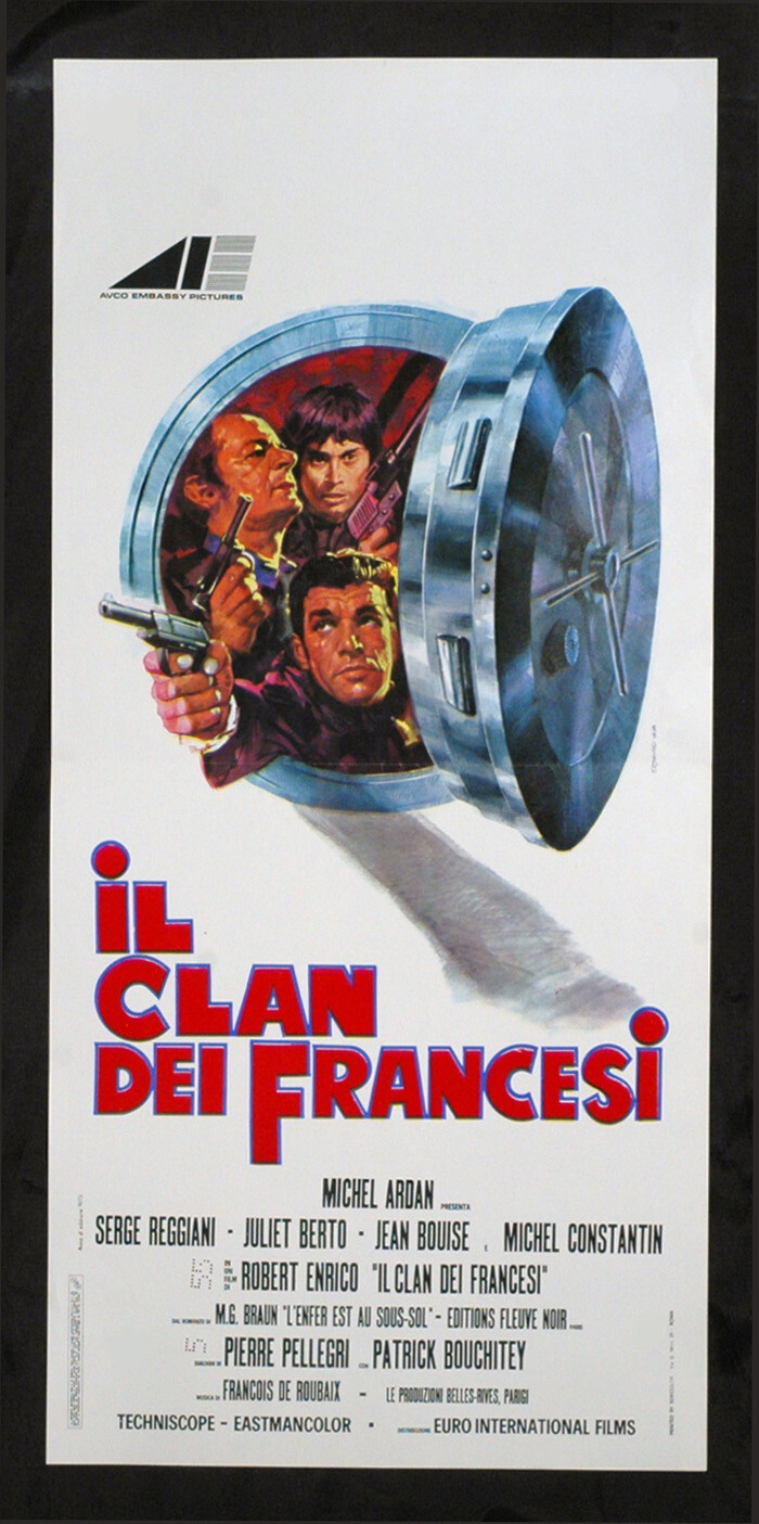 Locandina originale film Il clan dei francesi (1972) - Regia di Robert Enrico
