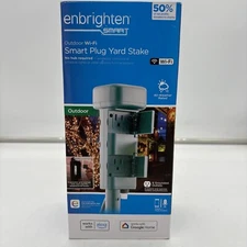 Enbrighten Outdoor 6-Outlet WiFi Smart Yard Stake, Green **FREE SHIPPING**