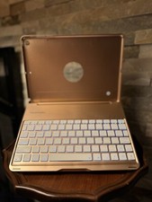 iPad Keyboard notebook fits 9.25x6.25 RoseGold, Light Up Keyboard.