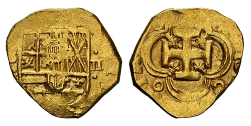 SPAIN. Philip III (1617-21)-S G AV 2 Escudos. NGC MS63 Seville Calico 30; Fr-169