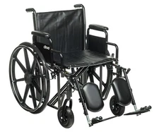 Heavy Duty Wheelchair Drive 20" Wide Elevating Legrests Detachable Desk Arms
