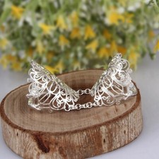 Womens 925 Sterling Silver Filigree Mandala Knuckle Ring Handmade Gift Jewelry