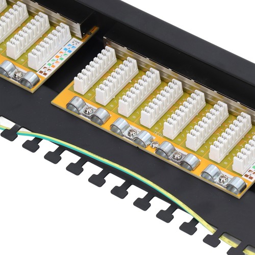 24 Port Patch Panel Shielded Type Network Cable Patch Panel W/ Removable Interch - Picture 13 of 22
