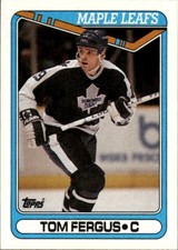 1990-91 Topps Tom Fergus #63 Toronto Maple Leafs