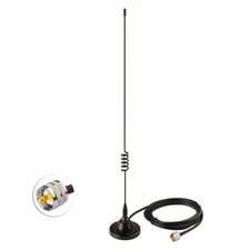 Dual Band Magnet Mount Antenna w/PL-259 3m RG58 Cable for Garmin Uniden Cobra