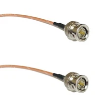 BNC male plug to BNC Male Plug 75Ω crimp RG179 cable jumper pigtail 2-240 in USA