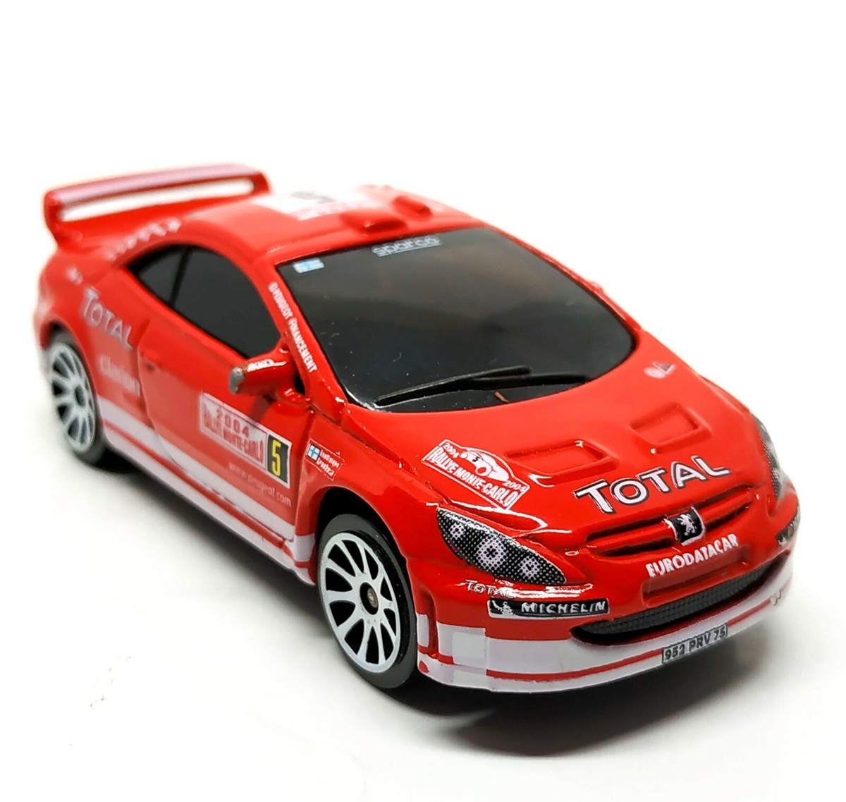Majorette Peugeot 307 WRC no.5 Red 1:58 (3 inches) 205D Defects