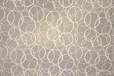 56'' Ivory Interlocking Circle Curtain LACE Fabric - By the Yard