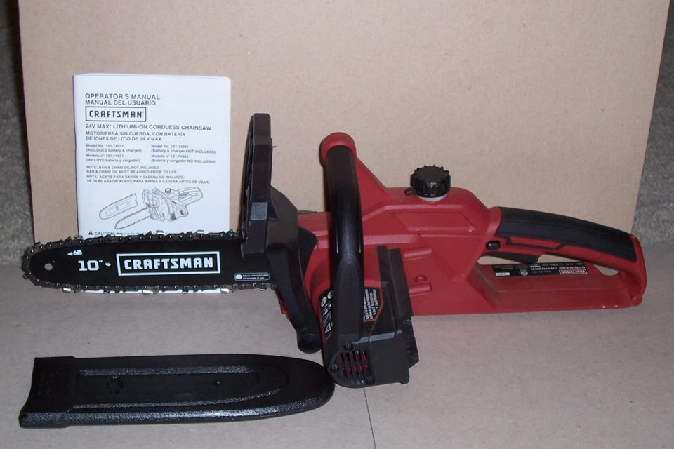 CRAFTSMAN 24v 24 Volt Max Lithium-Ion Cordless 10" Chainsaw w/Scabbard 74941 NEW - Image 2 of 4